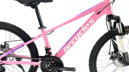 Bicicleta BR Tornado 24", 21 viteze, frane pe disc, cadru din aluminiu 13", manete secventiale, roz - Img 7