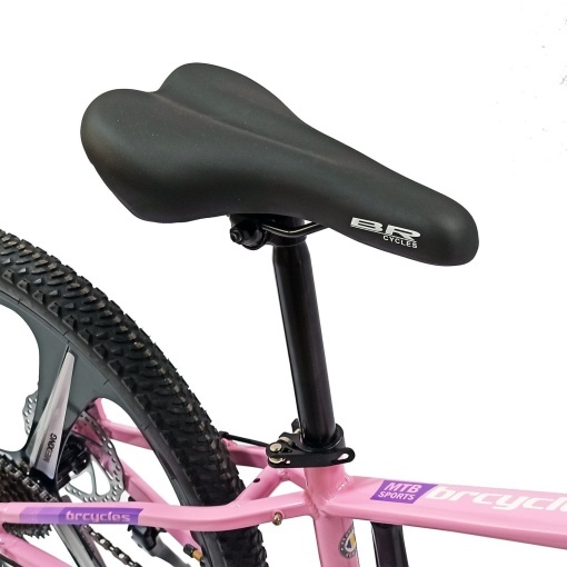 Bicicleta BR Tornado 26", 21 viteze, frane pe disc, cadru din aluminiu 13.5", manete secventiale, roz - Img 13