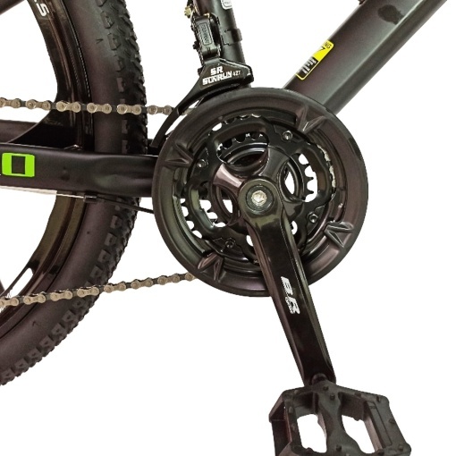 Bicicleta BR Tsunami ProMG 24", cadru otel 13", jante magneziu, manete secventiale, frane disc, 21 viteze, negru - Img 10