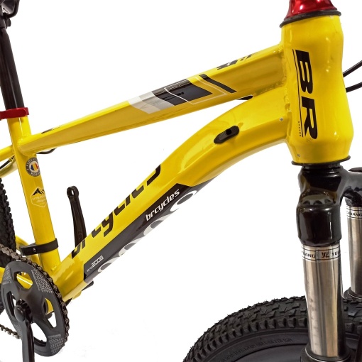 Bicicletă copii BR Inspire 20&quot;, 7 viteze, frâne pe disc, cadru oțel 12&quot;, manete Revoshift, galben, varsta 7 - 10 ani - Img 10