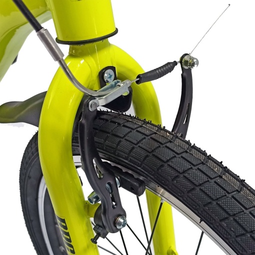 Bicicletă copii BR Neptune 20", cadru oțel, galben fluo, varsta 7 - 10 ani - Img 10