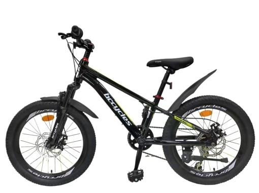 Bicicleta copii BR Tornado 20", cadru aluminiu 12", manete revoshift, frane disc, 7 viteze, negru, varsta 7-10 ani - Img 3