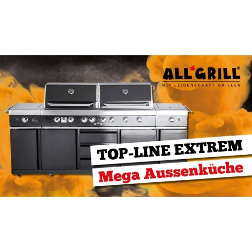 Bucatarie de exterior din inox, gratar pe gaz cu Air System ALL GRILL Top-Line Extrem Light - 100960 - Img 3