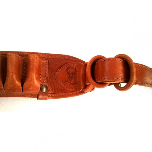Cartusiera Nobil Hunt piele maro cu 30 posturi cal 16 - VE.NP1630 - Img 2