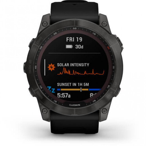 Ceas Garmin Fenix 7X Sapphire Solar Carb.Gray TI/Black 51MM EMEA - HG.010.02541.11 2