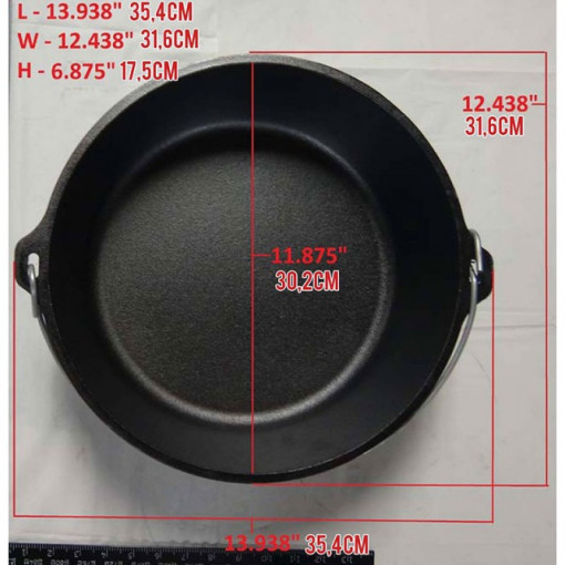 Ceaun din fonta cu capac - cuptor olandez Lodge 30,2 cm 7,6 litri 8