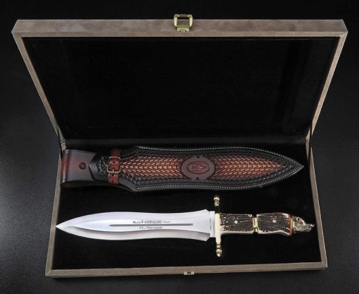 Cutit Vanatoare Muela PODENQUERO-TH,maner corn de cerb, lama 26 cm - Img 2