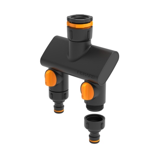 FISKARS Conector robinet cu 2 cai Fiskars Comfort On/Off, diametru conector 1/2", 3/4", 1" - 1070577 - Img 2