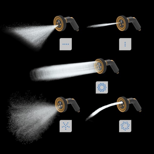 FISKARS Set pistol de stropit, jet multi + conector furtun, stop - 1065492 - Img 3