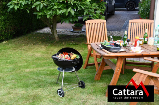 Gratar pe carbuni Cattara Bari, mobil, 46cm, capac - TT13027 - Img 6