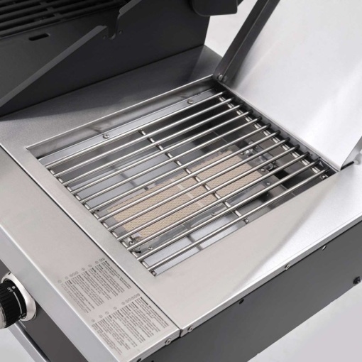 Gratar pe gaz cu 3 arzatoare din inox Grandhall Premium GT3 si arzator lateral sear burner - K03000281A, incastrabil - Img 8