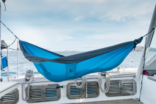 Hamac Ticket to the Moon King Size Aqua Dark Grey - TMK1503 deschis