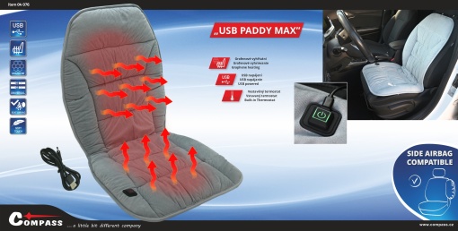 Husa auto cu incalzire Compass, cu termostat, USB, PADDY MAX - Img 4