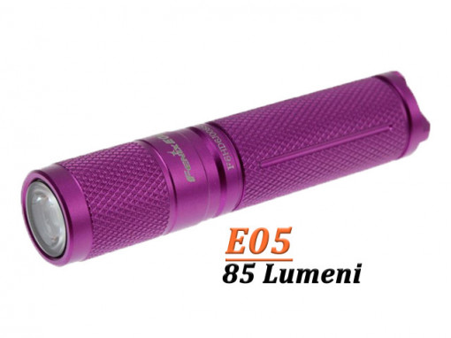Lanterna Fenix E05 85 lumeni violet