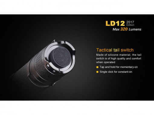 Lanterna Fenix LD12 - Editie 2017 - 320 Lumeni - 135 Metri buton tactic