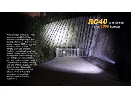 Lanterna Fenix RC40 - 6000 Lumeni - 730 Metri - Editie 2016 2