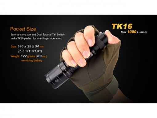 Lanterna Fenix TK16 1000 lumeni 240 metri tactic