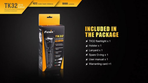 Lanterna Fenix TK32 - Editie 2016 - 1000 lumeni 422 metri cutie