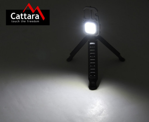 Lanterna multifunctionala LED 600lm Cob cu tripod pliabil Cattara TT13153 - Img 6