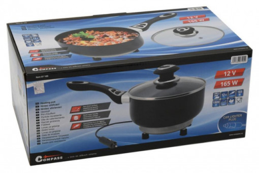 Oala electrica cu alimentare la bricheta 12V pentru incalzit mancarea 1.9L Compass - Img 7
