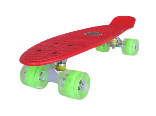 Penny board Mad Cruiser cu roti LED ABEC 7-rosu - Img 3
