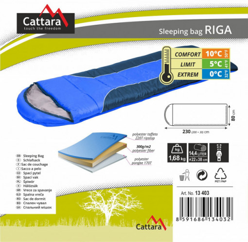 Sac de dormit RIGA Cattara 0°C - TT13403 - Img 3
