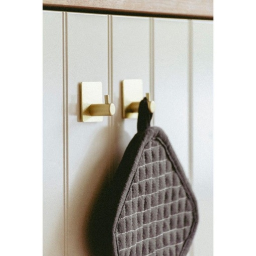 Set 2 carlige patrate Wenko Aluminium Ureo auriu mat - 54860100 - Img 9
