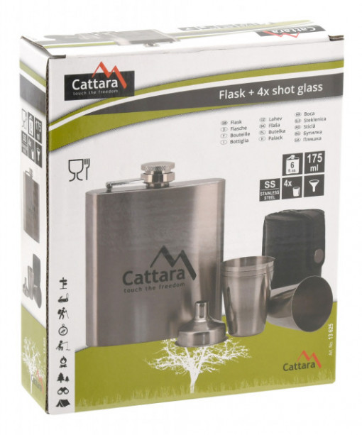 Set butelca 175ml cu 4 pahare Cattara TT13625 - Img 8