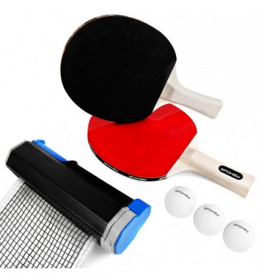 Set tenis de masa cu palete, fileu, mingi Spokey Roll Joy - OUTMA.928663