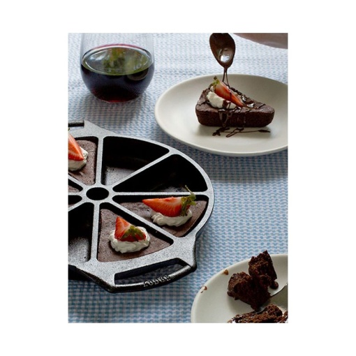 Tava rotunda din fonta cu 8 triunghiuri pentru tarta Lodge 22,7 cm - L-BW8WP - Img 6