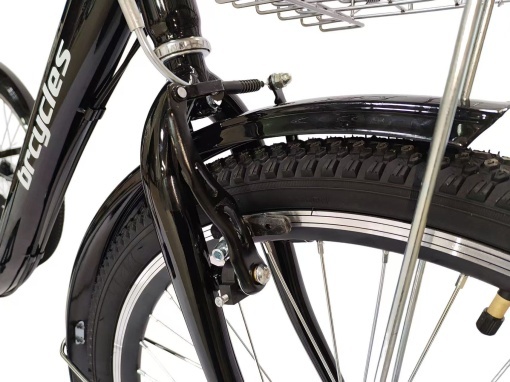 Tricicletă 24" pentru adulți BR CYCLES Pro2008-VB, cadru oțel 16", 7 viteze, frâne V-Brake/tambur, negru - Img 10