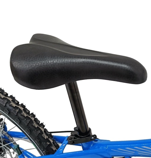 Bicicleta BR STORM 24", 21 viteze, frane pe disc, cadru otel 14", manete secventiale, albastru/verde - Img 3