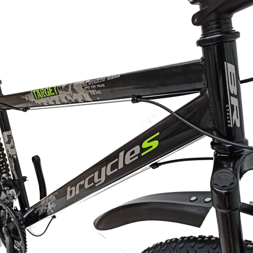 Bicicleta BR TARGET Carrier 29", 21 viteze, frane pe disc, cadru otel 17", manete secventiale, negru/argintiu - Img 3