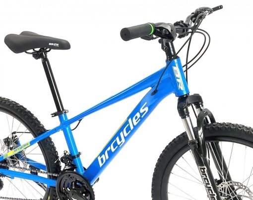 Bicicleta BR Tornado 24", 21 viteze, frane pe disc, cadru din aluminiu 13", manete secventiale, albastru - Img 2