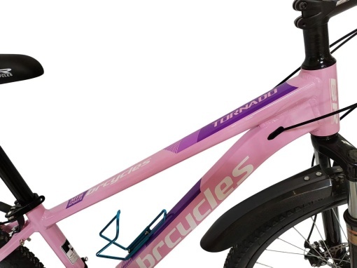 Bicicleta BR Tornado ProMG 26", jante MAGNEZIU, 21 viteze, frane pe disc, cadru din aluminiu 13.5", manete secventiale, roz - Img 3