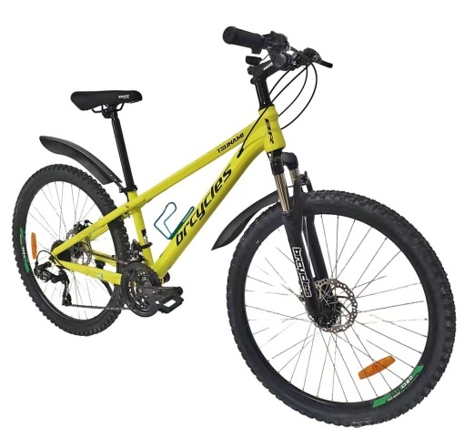 Bicicleta BR TSUNAMI PRO2025 26", 21 viteze, frane pe disc, cadru otel 14.5", manete secventiale, fluo - Img 2