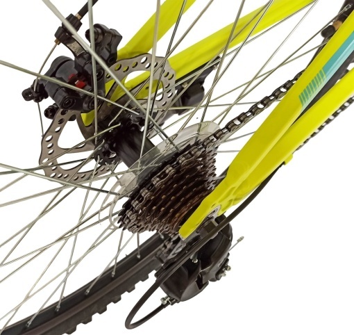 Bicicleta BR TSUNAMI PRO2025 26", 21 viteze, frane pe disc, cadru otel 14.5", manete secventiale, fluo - Img 12
