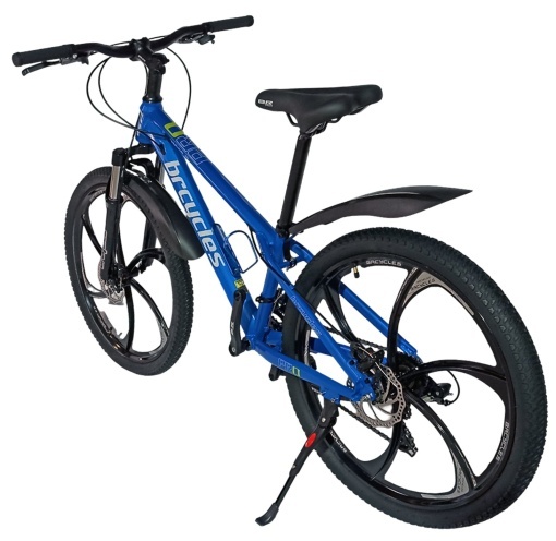Bicicleta BR Tsunami ProMG 24", cadru otel 13", jante magneziu, manete secventiale, frane disc, 21 viteze, albastru - Img 3