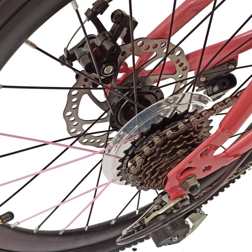 Bicicletă copii BR Inspire 20", 7 viteze, frâne pe disc, cadru oțel 12", manete Revoshift, roz, varsta 7 - 10 ani - Img 9
