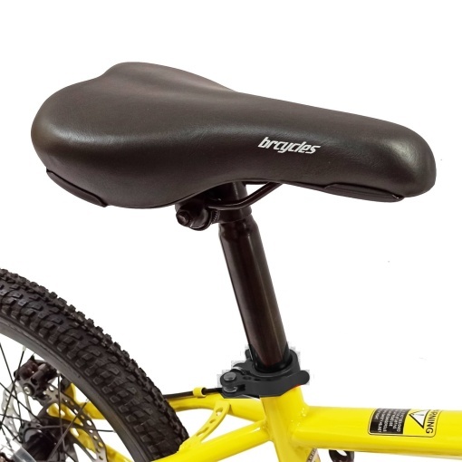 Bicicleta copii BR Tornado 20", cadru aluminiu 12", manete revoshift, frane disc, 7 viteze, galben, varsta 7-10 ani - Img 12