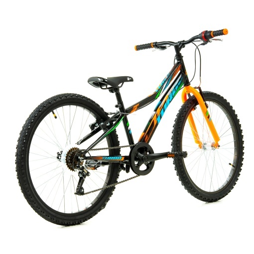Bicicleta Copii DHS Turbo - 24 Inch, Negru-Portocaliu - Img 3