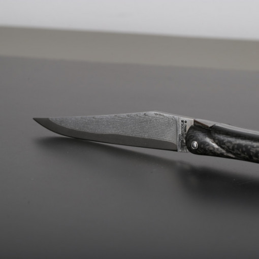 Briceag Laguiole en Aubrac, Maner Fibra Carbon, Lama Damasc Japonez lama 12cm - LGL0512CE4/FQB1 4