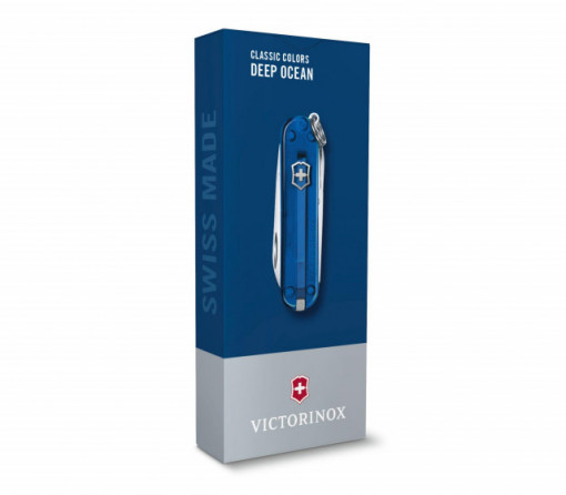 Briceag Victorinox SD Classic Transparent, Deep Ocean - 0.6223.T2G 4