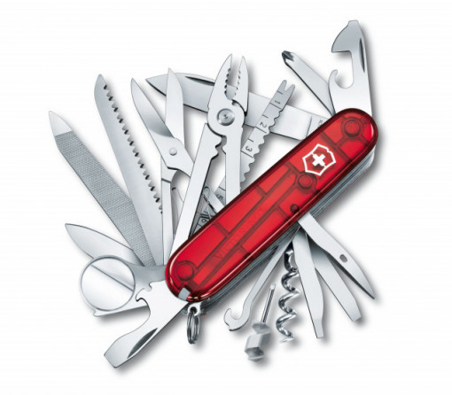 Briceag Victorinox SwissChamp, rosu transparent - 1.6795.T
