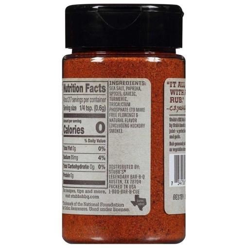 Condimente Stubb's Bar-B-Q Spice Rub 130 g - ST-238 - Img 2