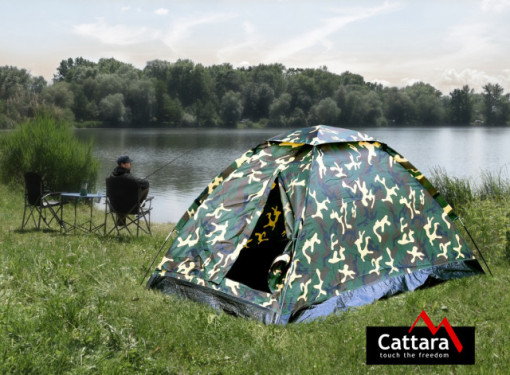 Cort 2 persoane Cattara Army, 200x120x100cm PU2000mm - TT13352 - Img 4