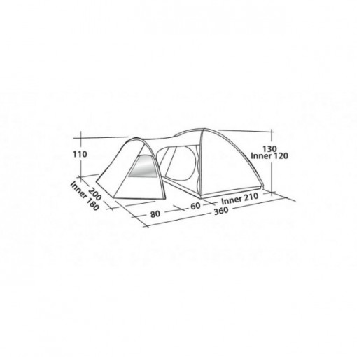 Cort Easy Camp Eclipse 300 - 3 persoane - Rustic Green - EC120386 2
