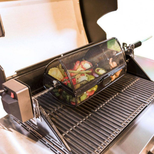 Cos de legume pentru rotisor Char-Broil - 140773 montat pe gratar