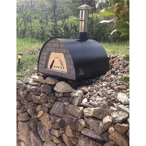 Cuptor traditional pentru pizza pe lemne Maximus negru - MAXIMUSBLACK 5