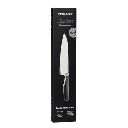 Cutitul bucatarului Fiskars Titanium, 20 cm - Img 2